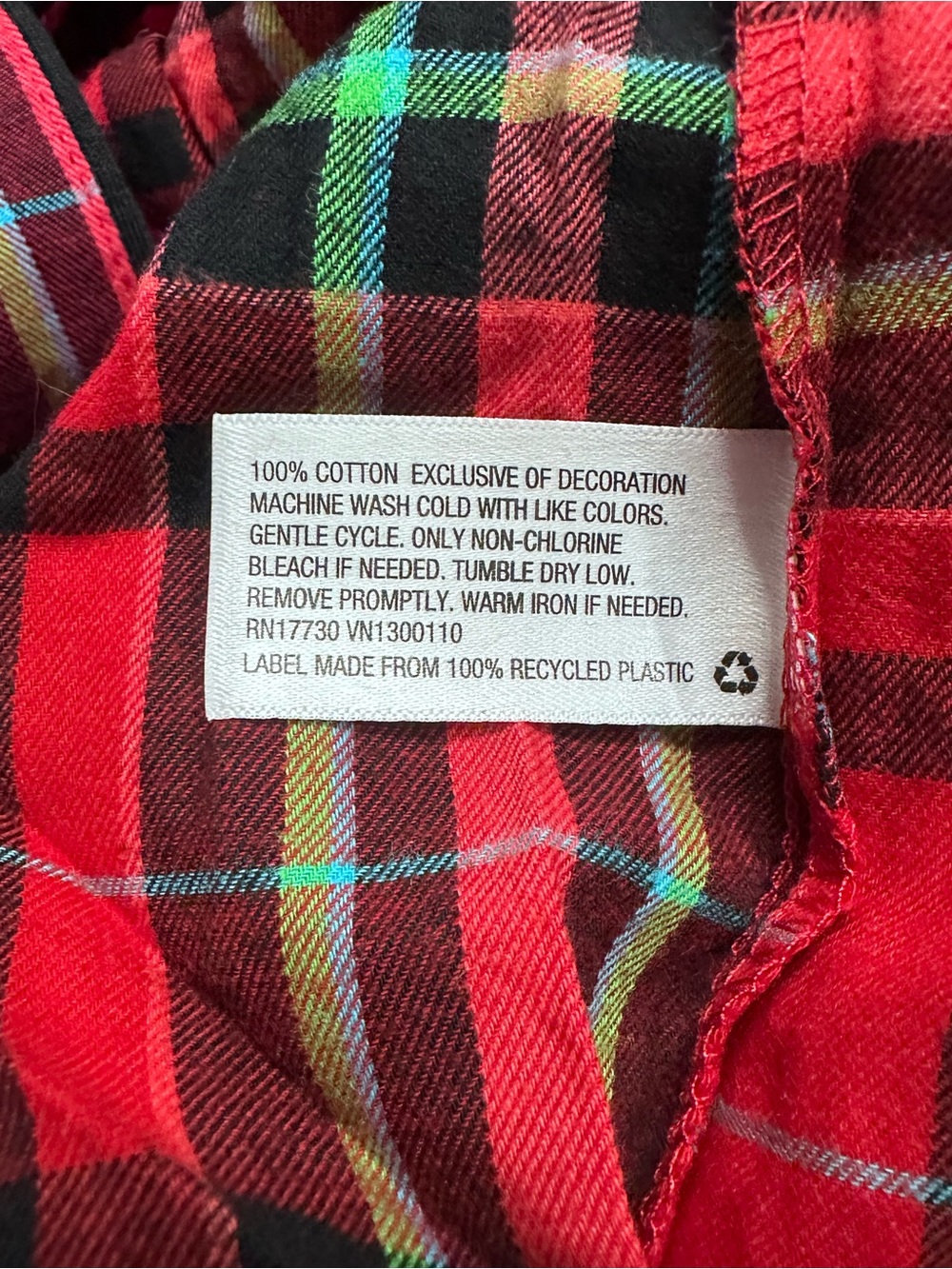Wondershop Women's 1X Family Sleep 2 Pc Red Green Black Tartan Plaid - Picture 12 of 15